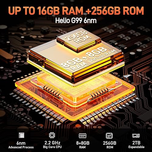 Miniatura 3 de Ulefone Armor 21 Android 14 - Teléfono resistente desbloqueado, altavoz más fuerte de 122 dB, MTK G99 de 16 GB + 256 GB para exteriores, cámara