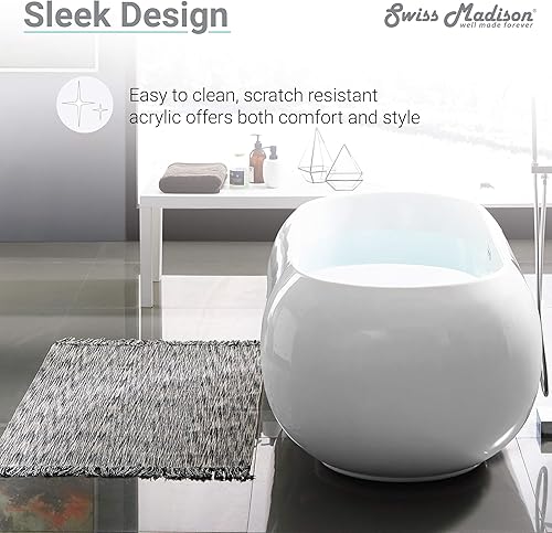 Miniatura 12 de Swiss Madison SM-FB577 Plaisir bañera de 63"