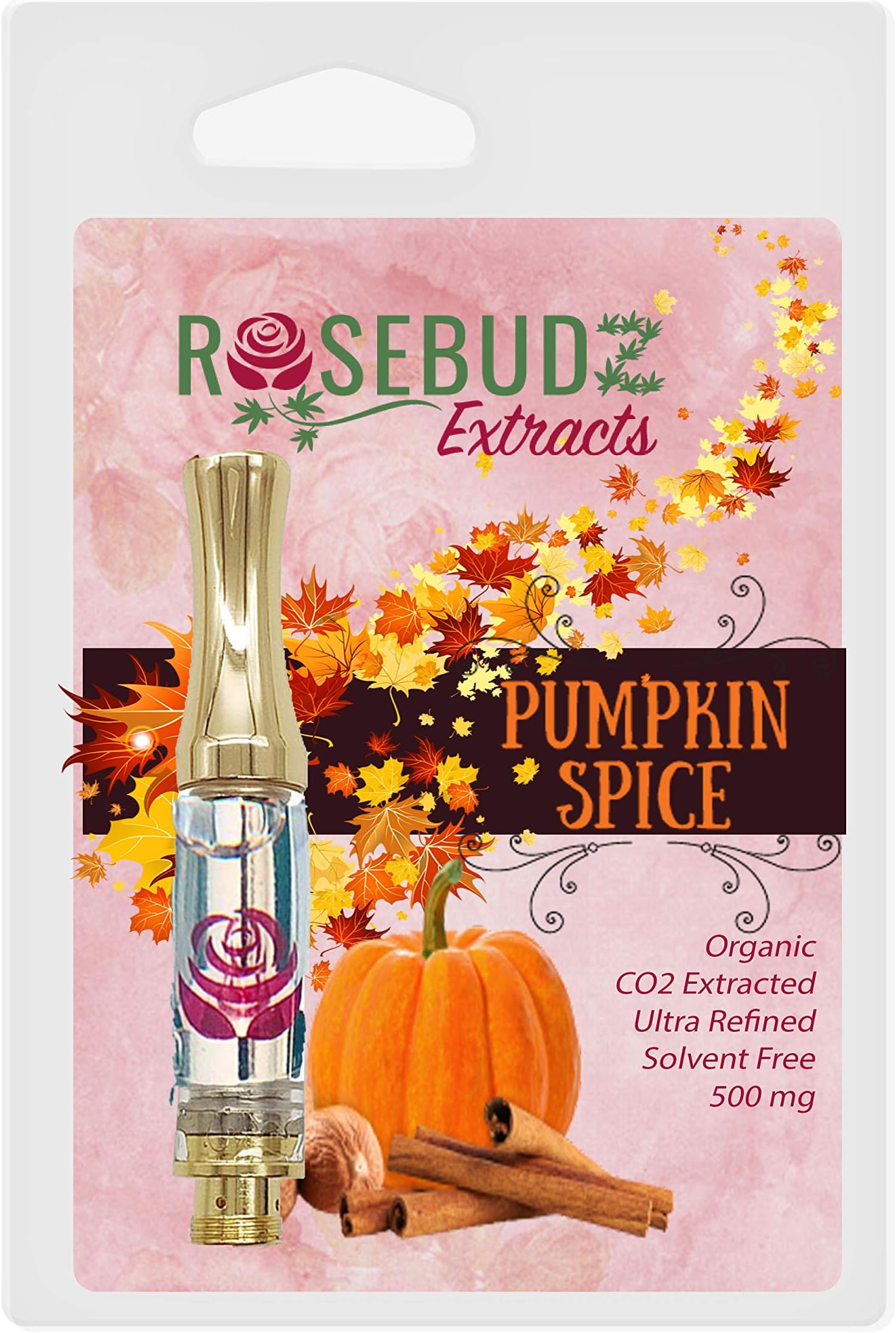 Rosebudz Extracts Hemp Oil 500 mg (Special Seasonal Flavor Pumpkin Spice) (.5 ml)