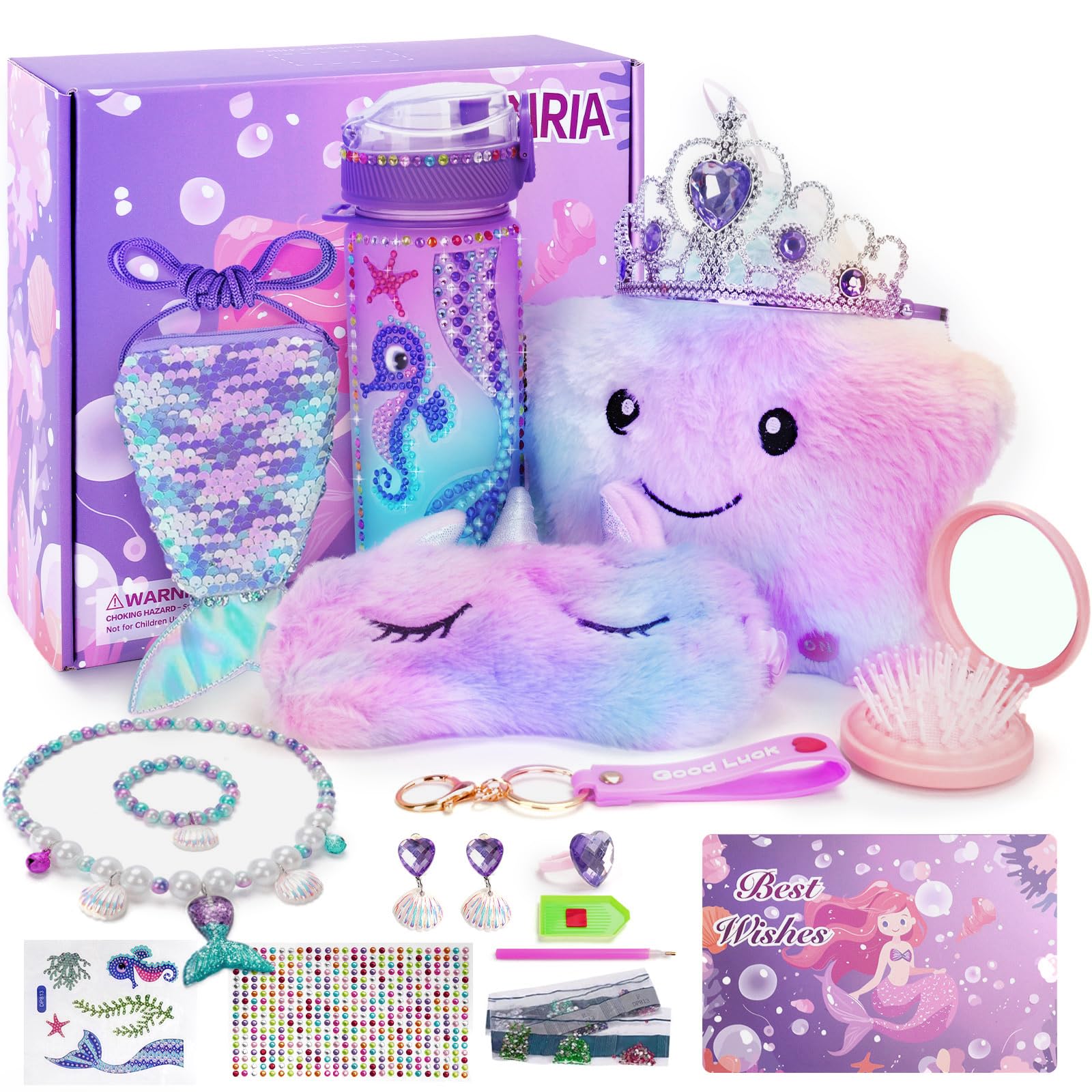 Jenria Mermaid Gift for Girls Toys Age 6-8, Birthday Gifts for Girls Age 3 4 5 6 7 8 9 10, Girl Toys, Birthday Gifts Set, for Daughter, Niece, Little Girl