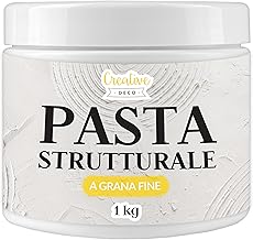 Creative Deco Fine Grain Structural Paste 1 kg White Mass Modelling Paste for Art Projects Acrylic Painting | Structural for Art Easy to Use for Creating 3D Effects | Sand Structure