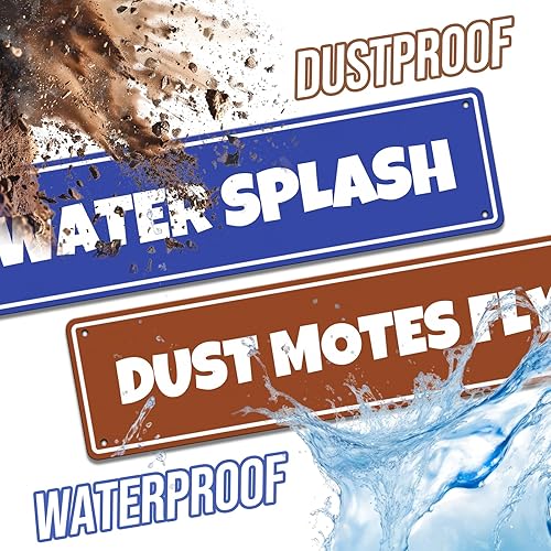 Miniatura 4 de Letreros decorativos personalizados de metal para exteriores de 16 x 4 pulgadas, a prueba de óxido, jardín, seguridad, calle, estacionamiento, etc