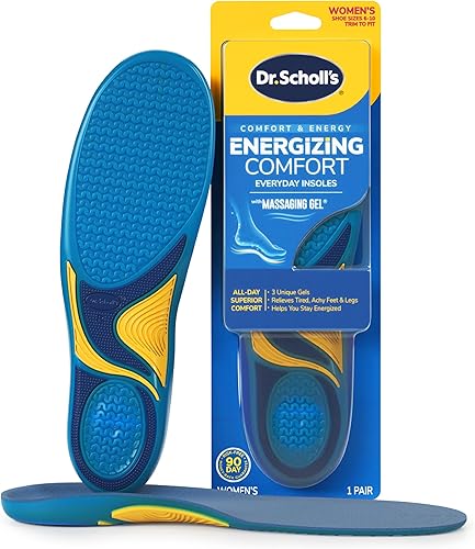 Miniatura 9 de Plantillas de gel de masaje para hombre Dr. Scholl's, para comodidad y energía, 1 par, talla 8 a 14, Versión nueva, 1, 1