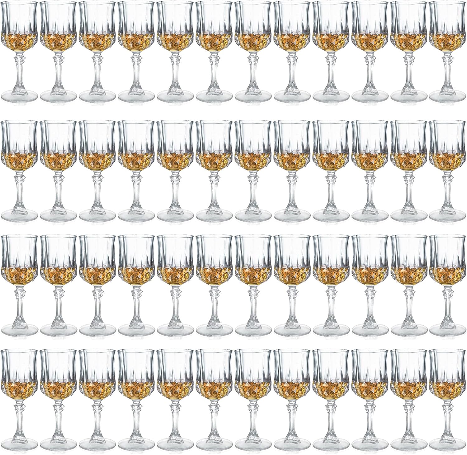 Crystal Cordial Glasses | 1.75 oz Stemmed Shot Glasses | Set of 48