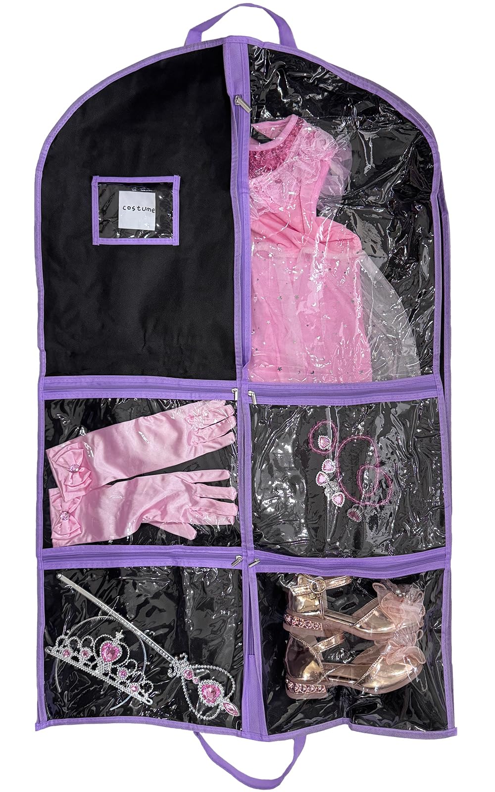 RIDESAIPU Costume Garment Bags for Dancers,Clothes Covers Protector Bags for Travel,Suits,Costume,Cheer Uniform,Cosplay 40" x 24"(Purple,1 Pack)