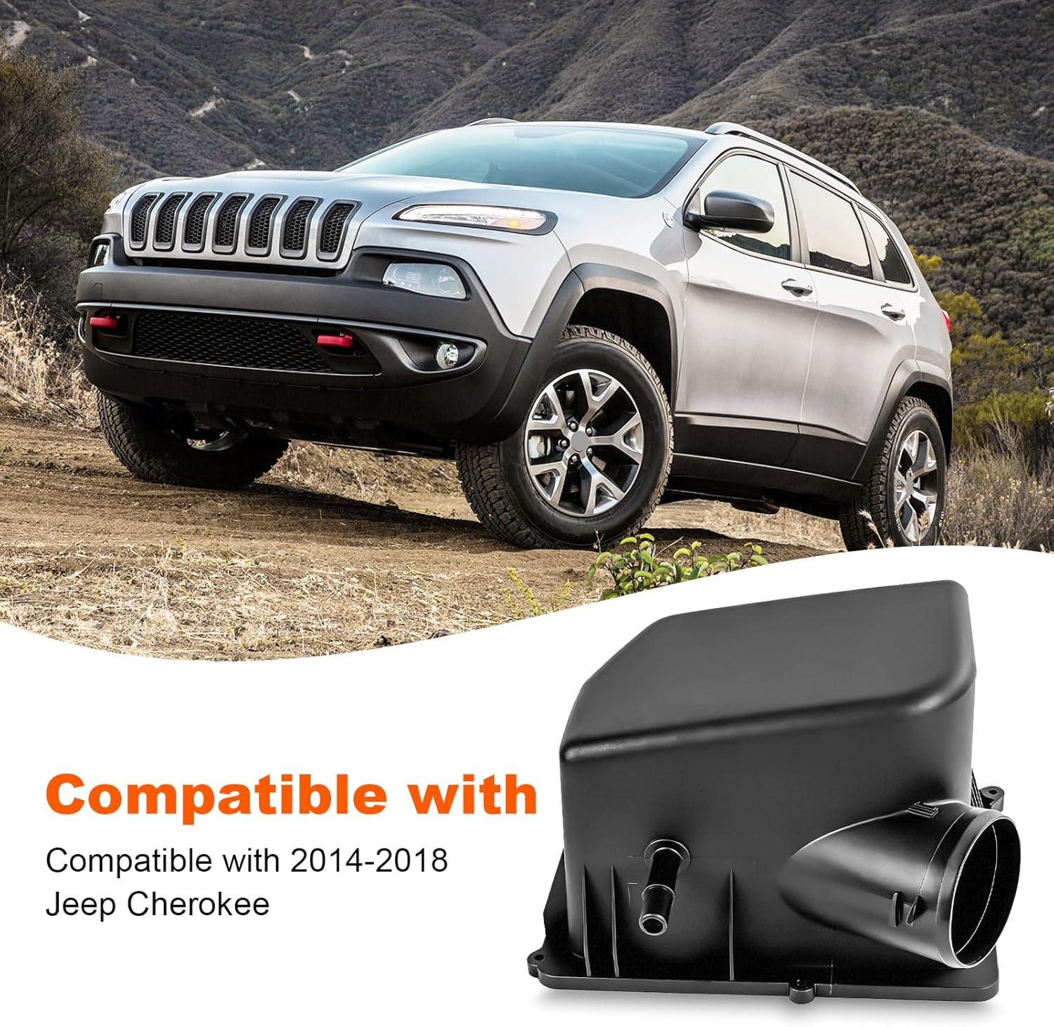 258-536 Air Filter Housing Compatible with 2014 2015 2016 2017 2018 Jeep Cherokee Air Cleaner Lid Replace# 258-536