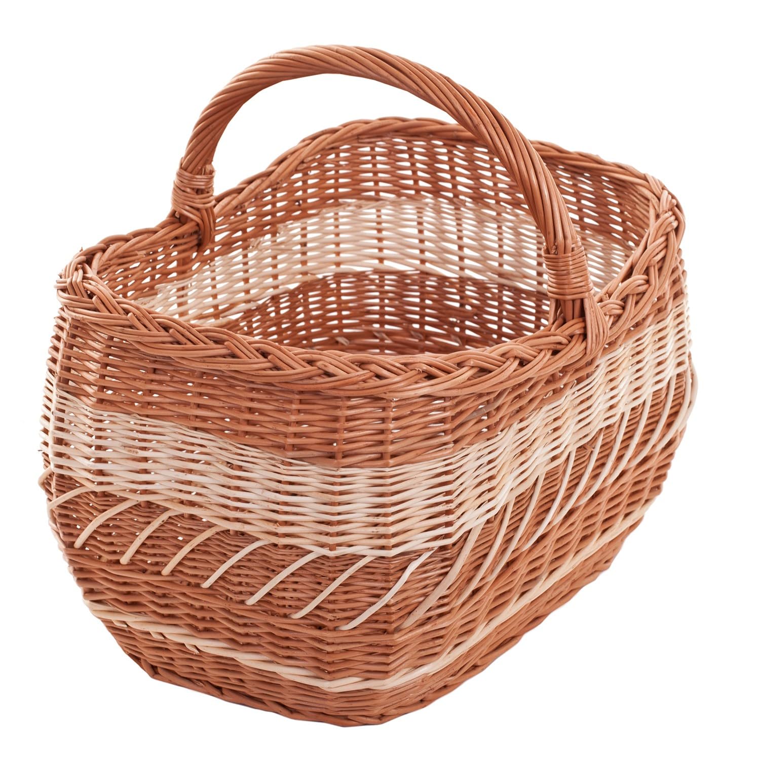 natural de regalo de colores cesta, cesta de la compra de mimbre, cesta de mimbre en naturfarbe, ovalado, – Cesta con asa