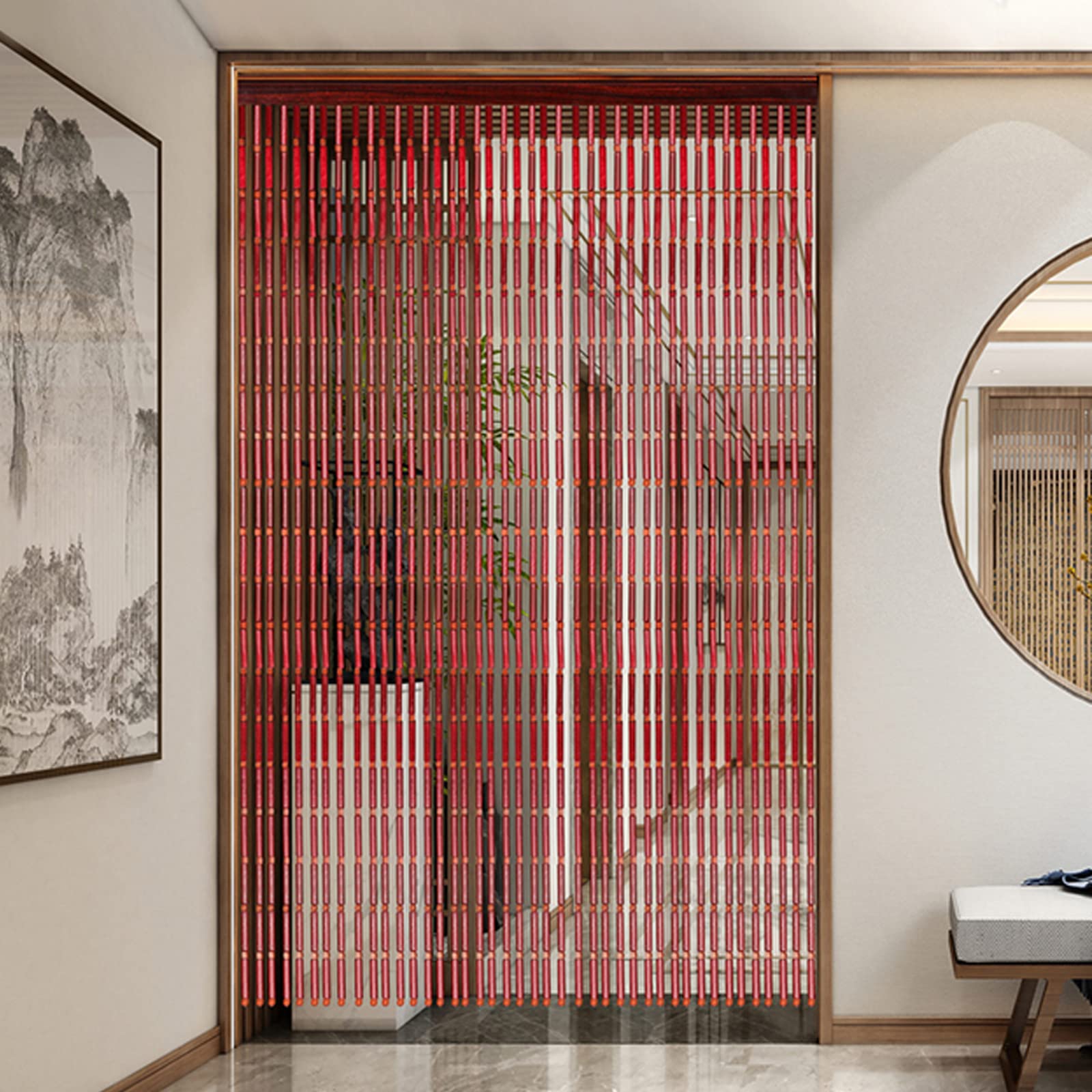 Rideaux de porte à cordon de perles pour cloisonner salon sans travaux