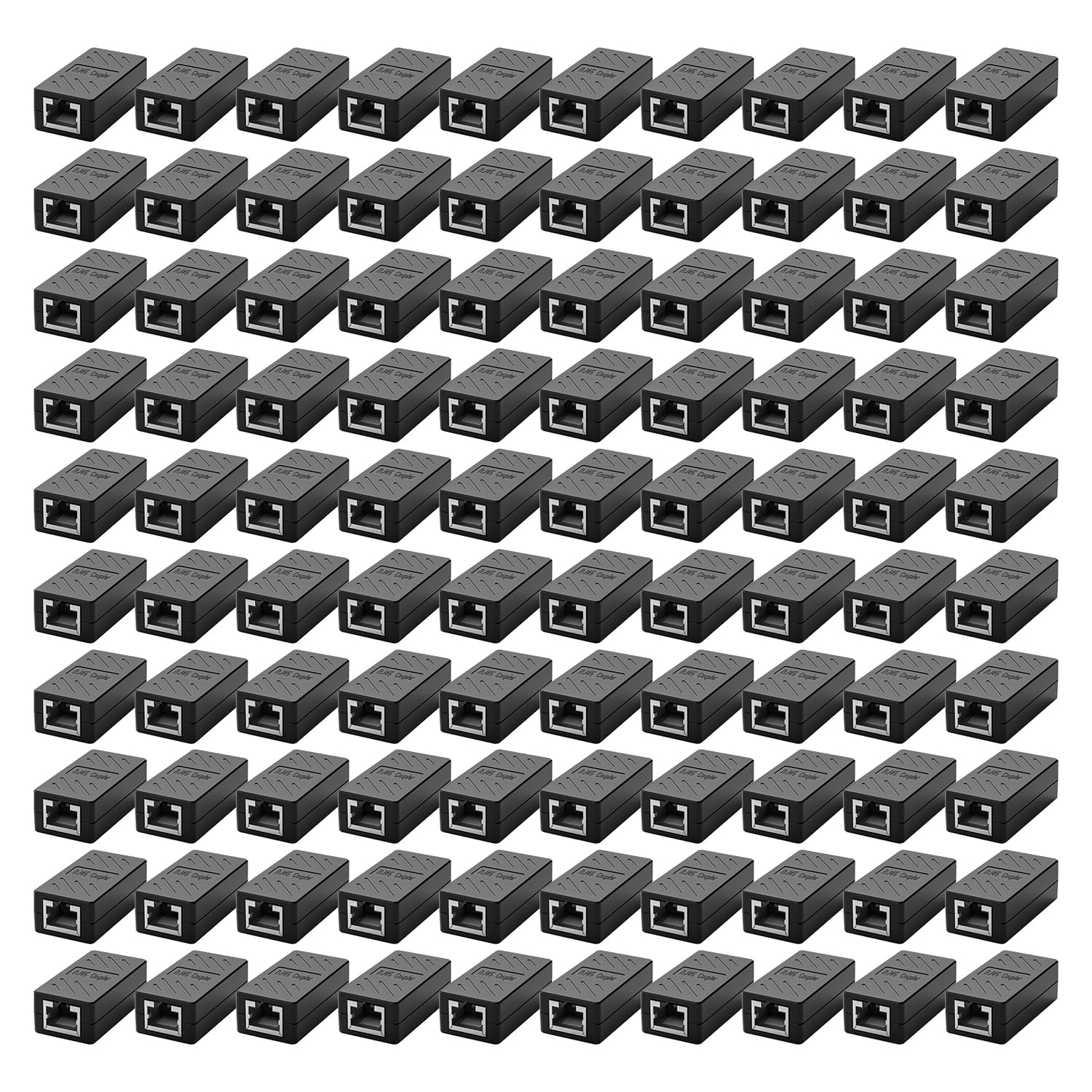 ZUZONG 100 accoppiatori Gigabit RJ45, estensore Ethernet in linea accoppiatore per cavo Ethernet Cat8/Cat7/Cat6/Cat5e/Cat5, adattatore da femmina a femmina (nero)