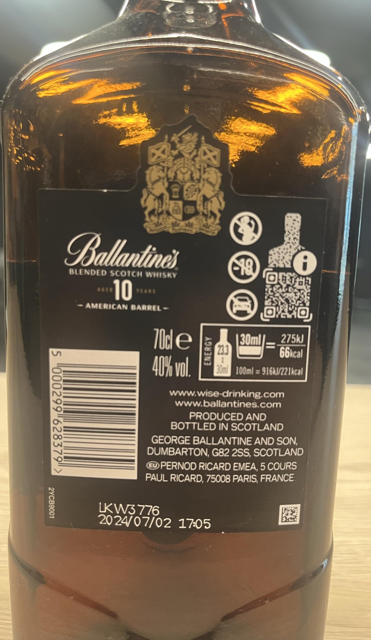 Ballantine's 10 years Scotch Whisky Mix - 700 ml : Amazon.es: Grocery