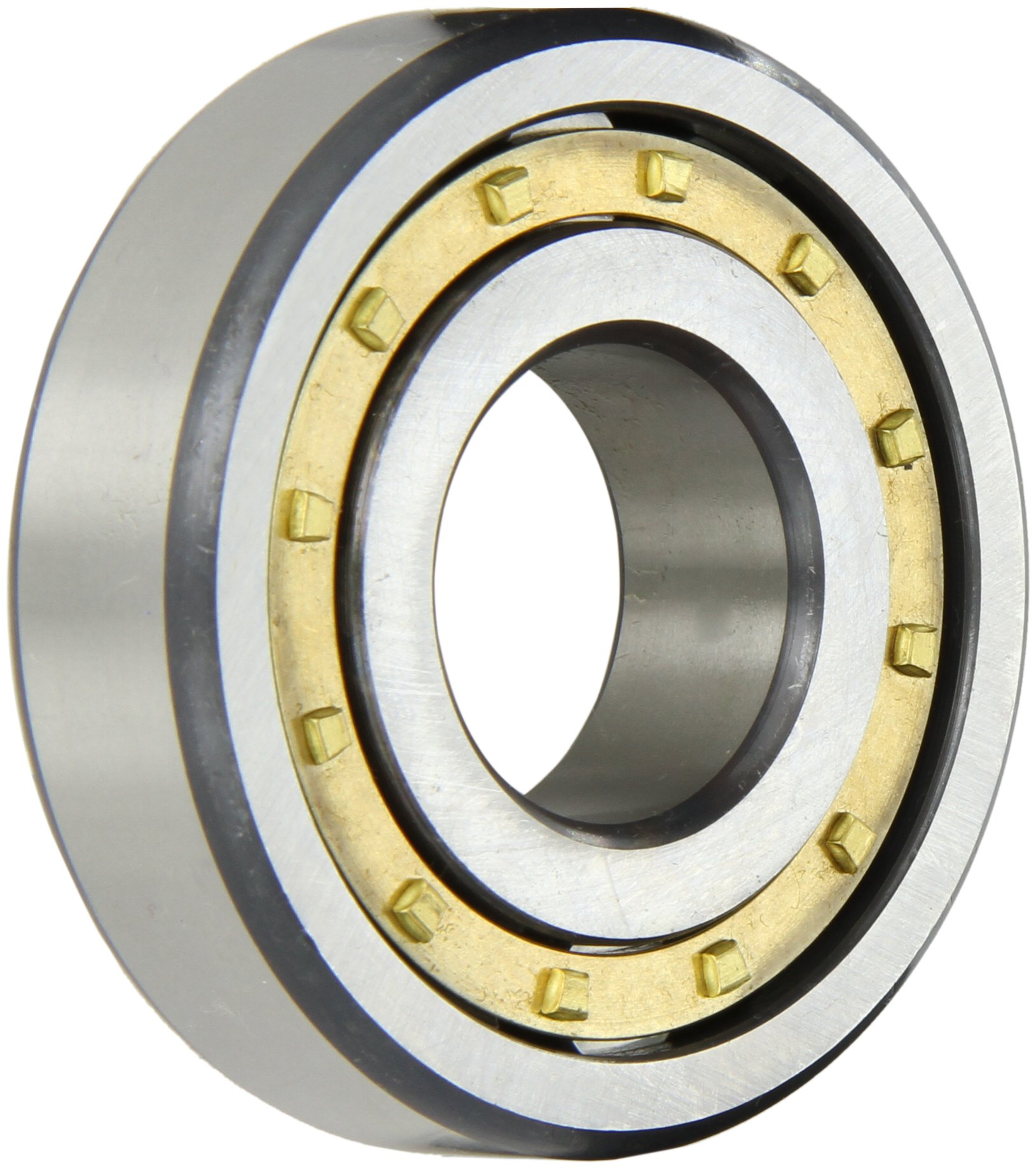 FAG NJ306E-M1-C3 Cylindrical Roller Bearing, Single Row, Straight Bore, Removable Inner Ring, Flanged, High Capacity, Brass/Bronze Cage, C3 Clearance, Metric, 30mm ID, 72mm OD, 19mm Width