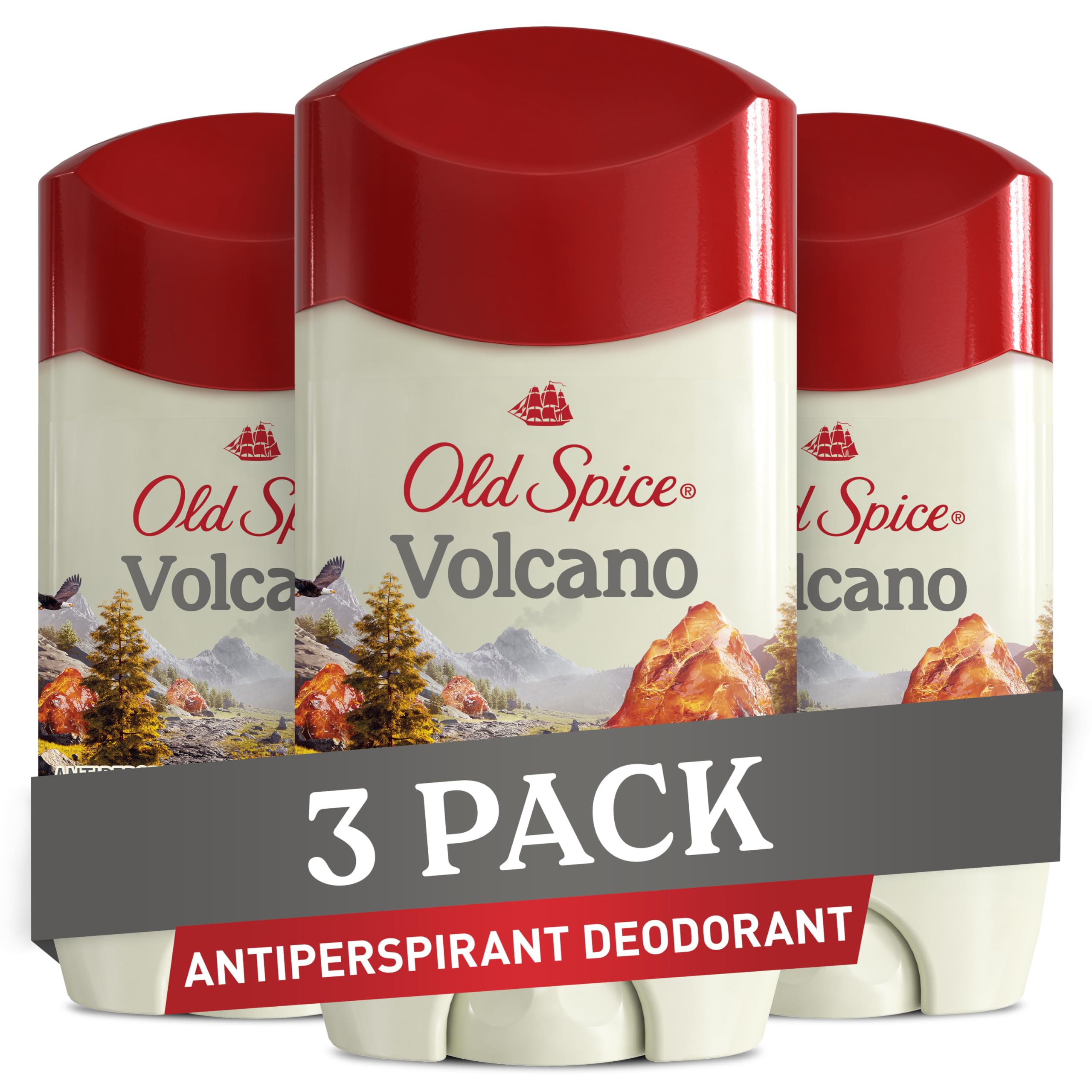 Amazon.com: Old Spice Antiperspirant & Deodorant for Men, 24/7 Sweat & Odor  Protection, 24/7 Freshness with Long Lasting Scent, Gentle on Skin, Dry  Feel, Volcano with Charcoal Scent, 2.6 oz (Pack of