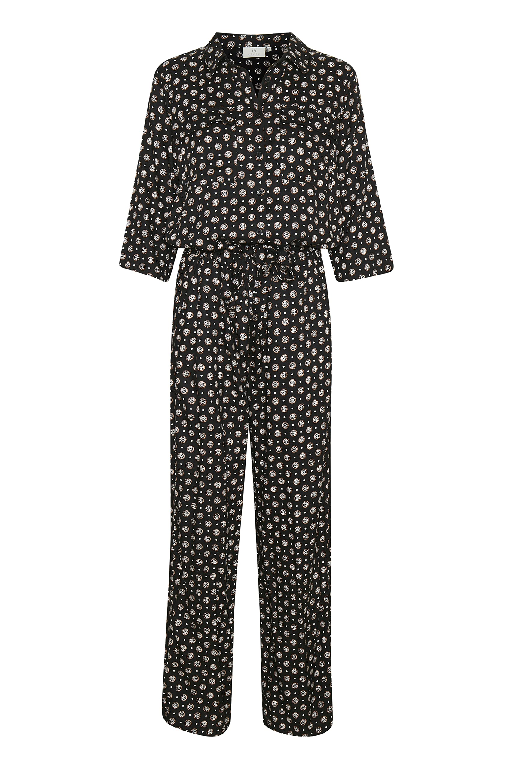 KAFFE Damen Overall KArutie Elastische Taille 3/4 Ärmel