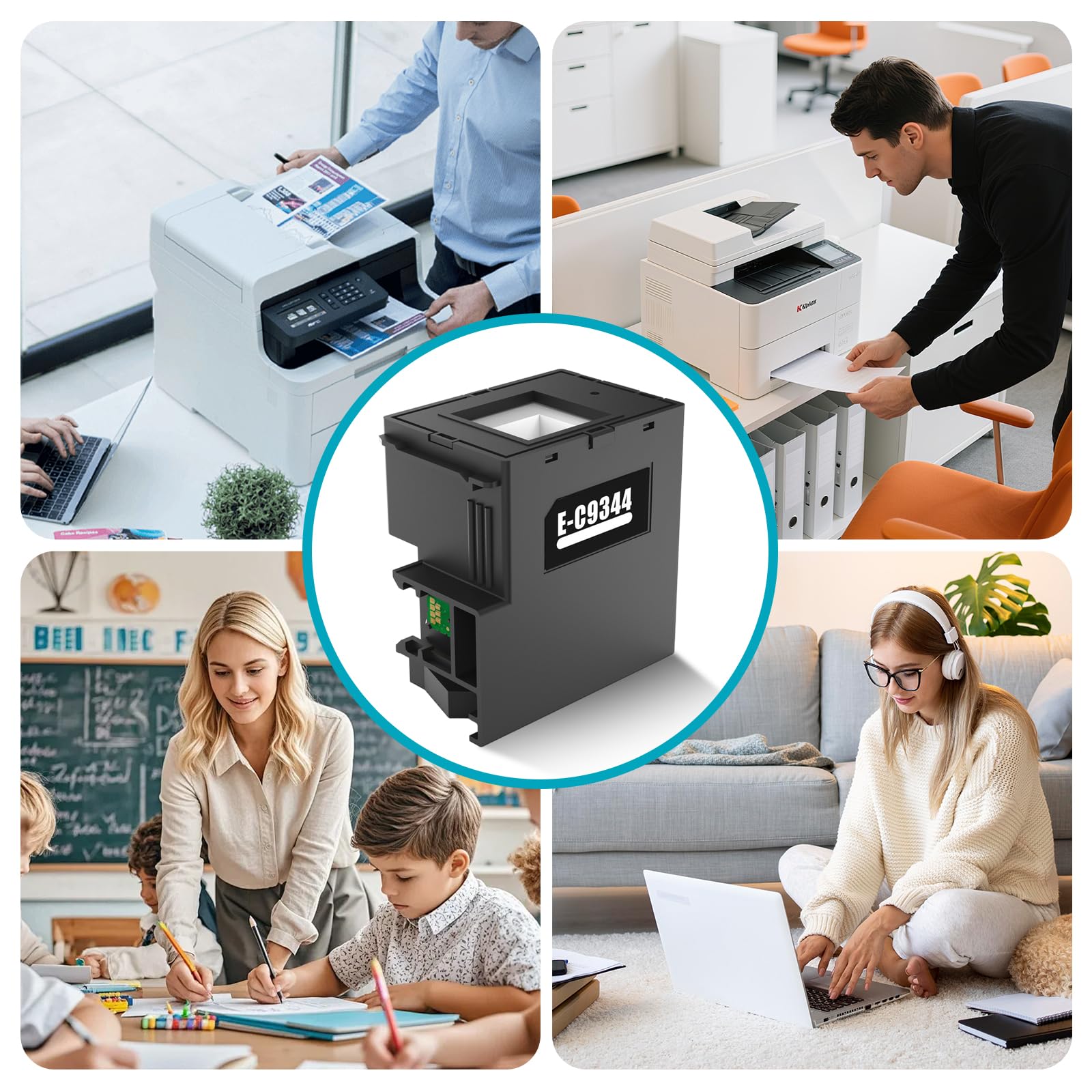 GVSS Boitier de Maintenance Encre C9344 Compatible Epson XP-3100 XP-4100 WF-2830DWF WF-2850DWF C12C934461