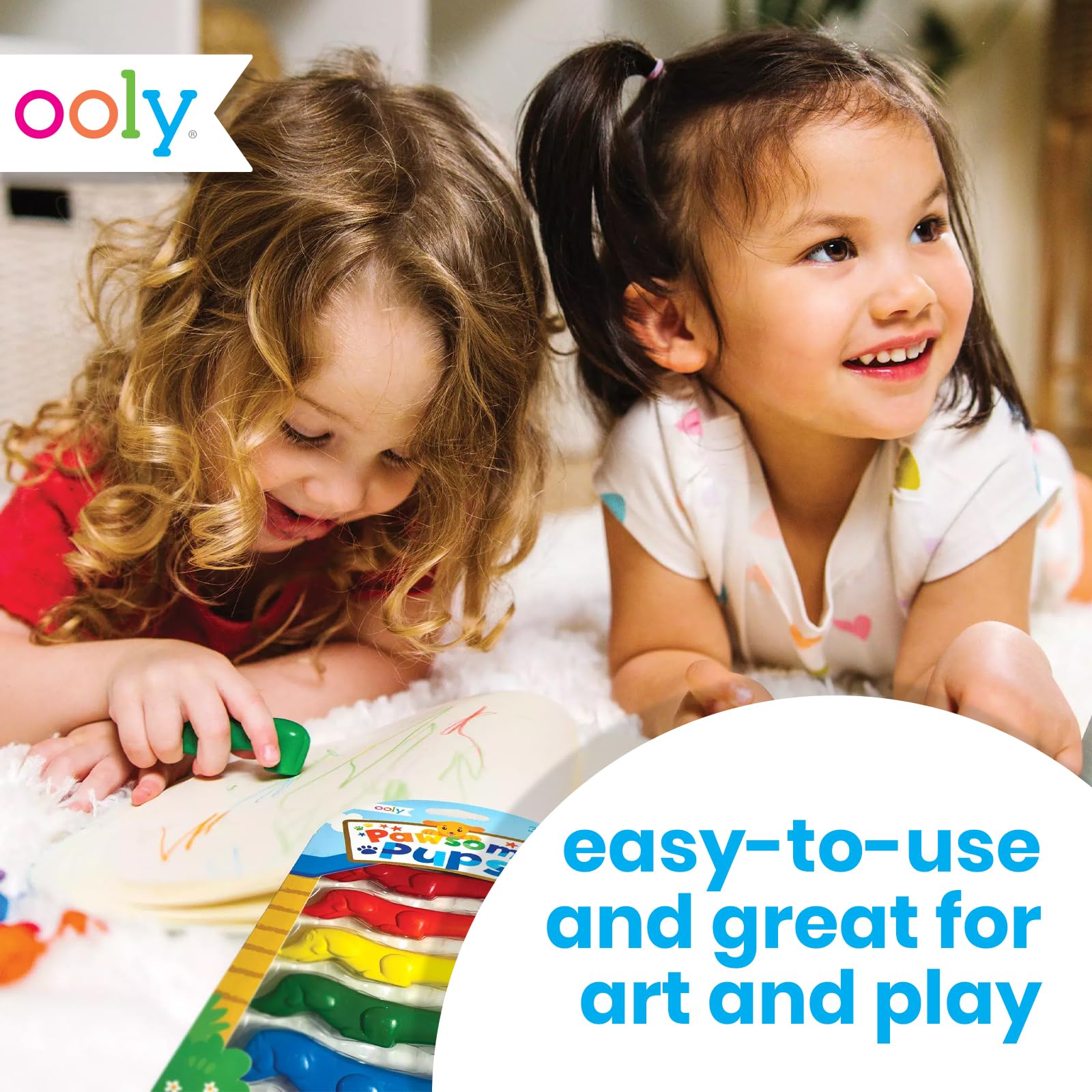 Ooly Pawsome Pups Chunky Crayons For Toddlers And Little Hands Set Of 12