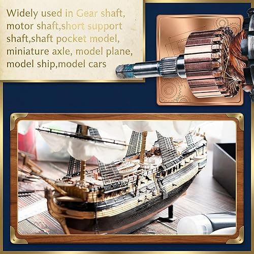 Miniatura 6 de Therwen 10 barras redondas de cobre puro de 11.8 pulgadas de longitud de metal sólido de cobre sólido, barra de torno para manualidades (0.12