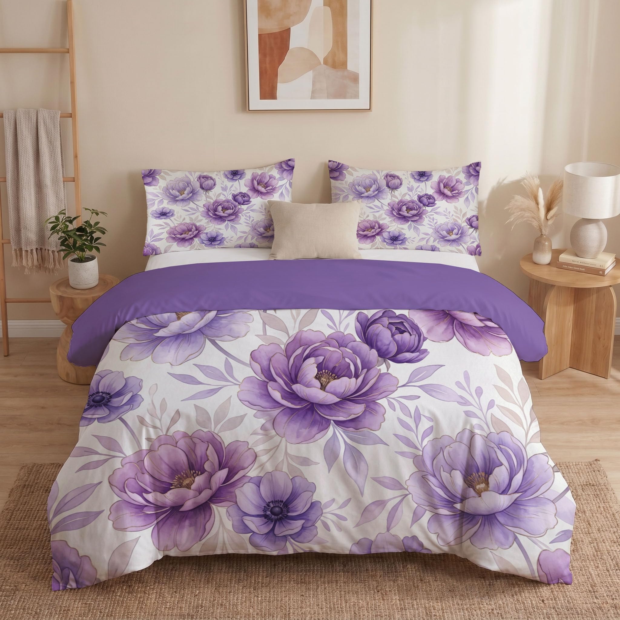 Housse de couette 220x240cm facile d'entretien pour un lit toujours propre et sans plis
