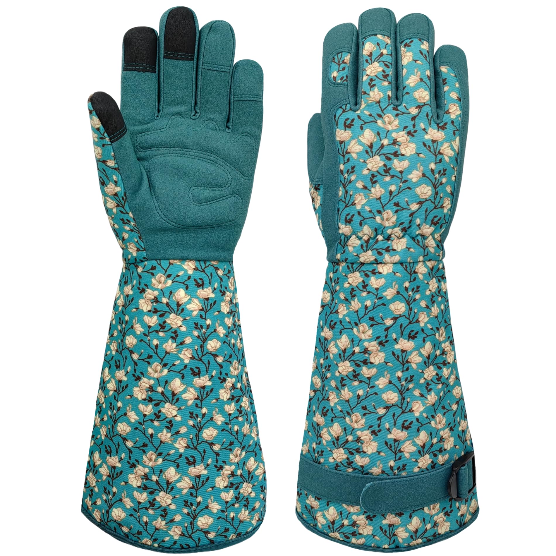 Guanti da giardino multifunzionali, guanti da giardino per potatura di rose, guanti da lavoro per cortile, regalo da giardino e regali da giardino, M, blu lago