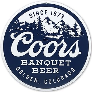 Molson Coors Banquet Beer Since 1873 Embossed Metal Wall Decor - Vintage Coors Sign for Bar or Game Room