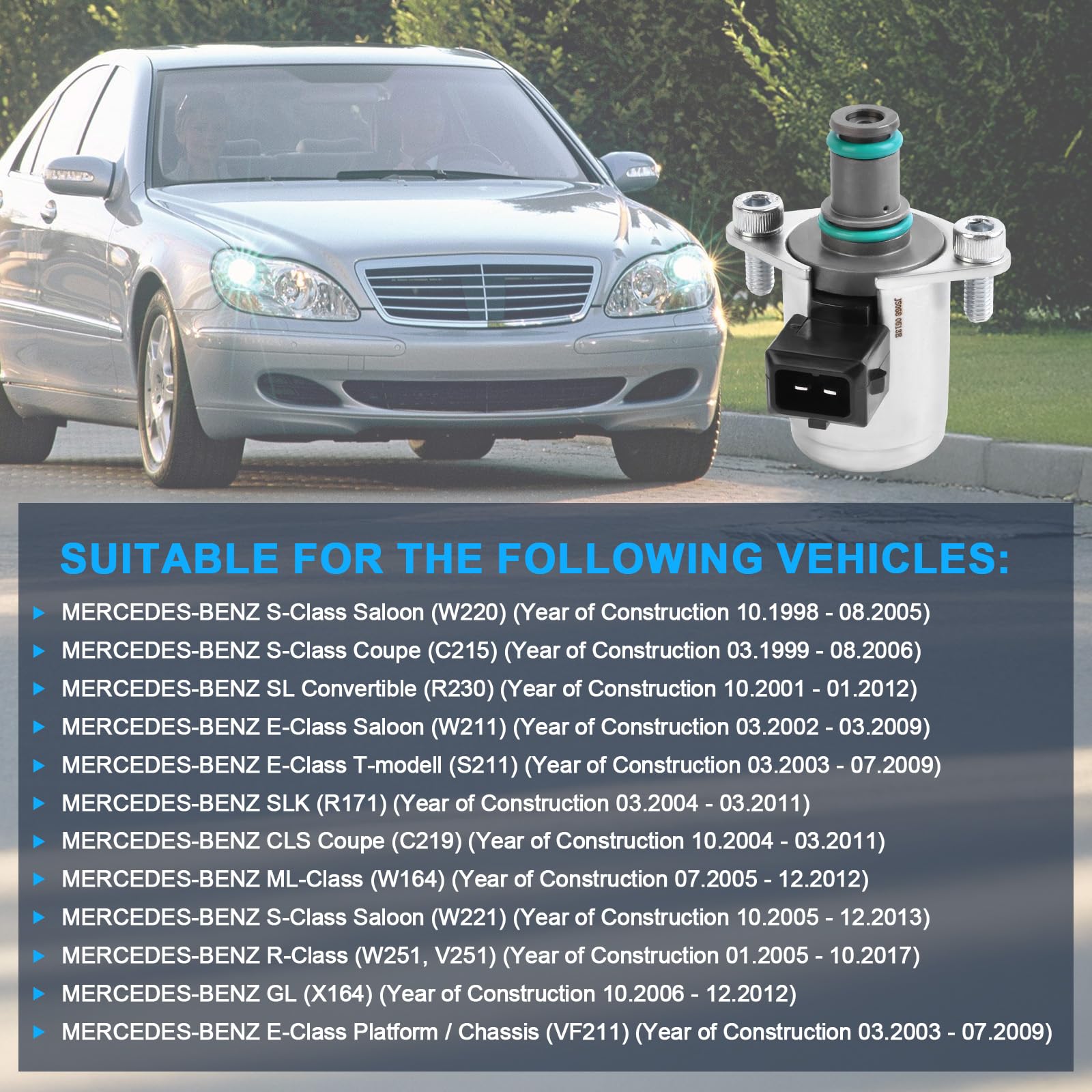 Servotronik valvola sterzo compatibile con W211 W164 R171 W219 C219 CLS500 S500 S350 ML500 SLK350 E320 GL320 R320 S63 SLK55 ricambio per A21460014601 84 211 14600984