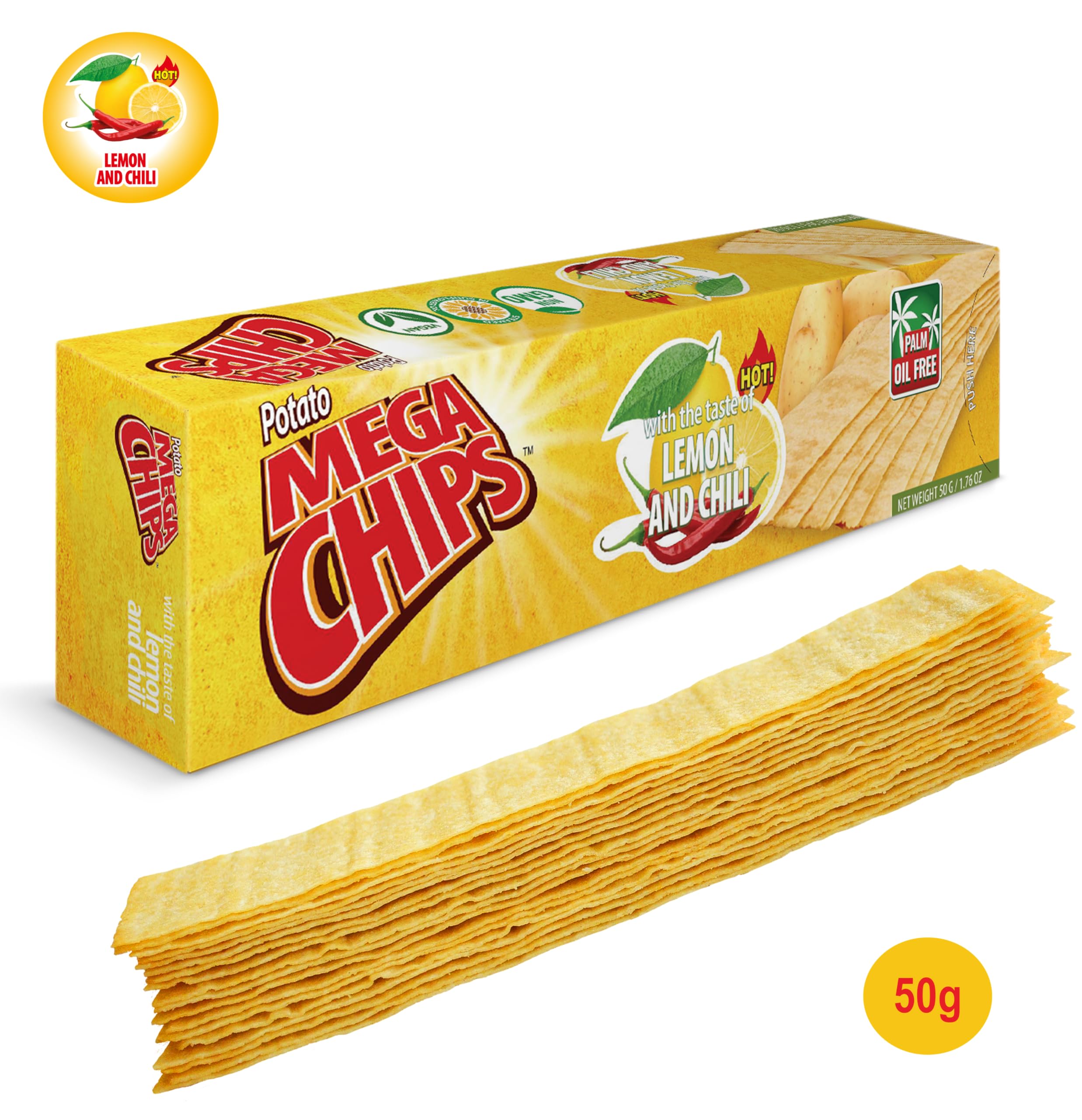 Mega chips くっきり動画ホン 基本セット MYX0101 メガチップス The Zapple Mega Chips Lemon And Chili Flavour - Strip Potato Chips