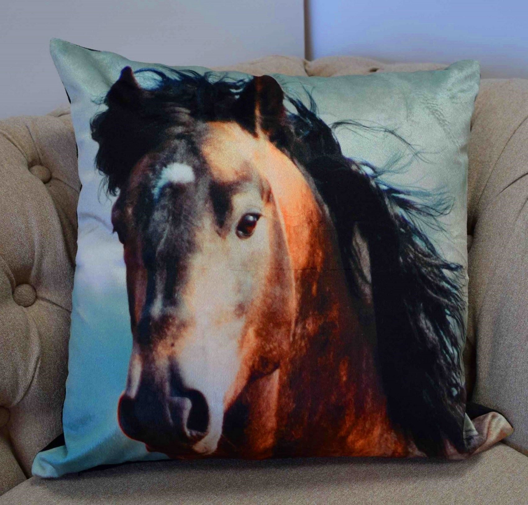 Rapport Home Horse Square Scatter Cushion Cover Polyester Velvet Scatter Case Anima