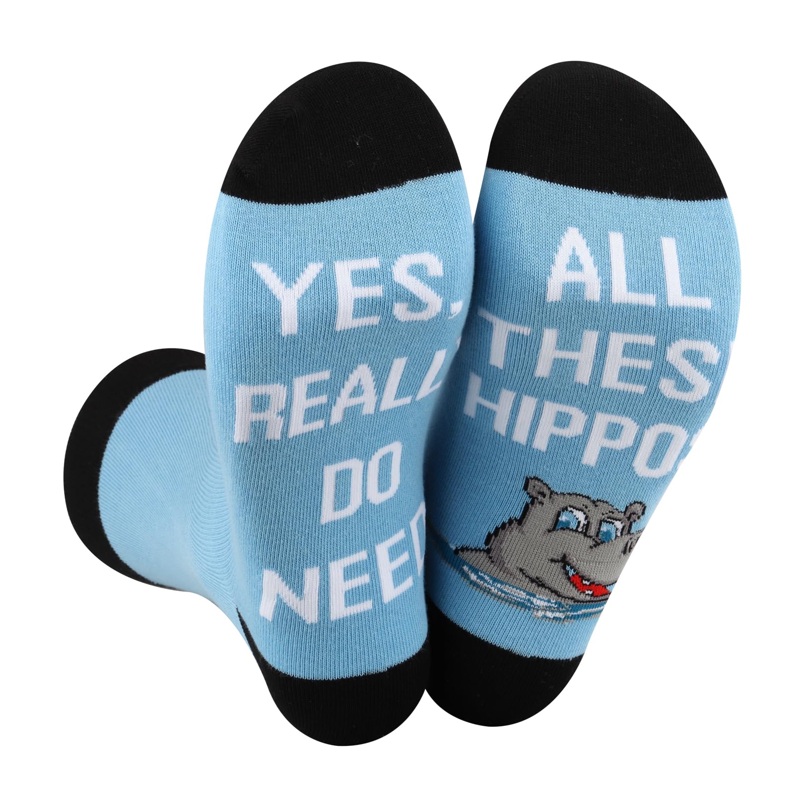BDPWSS Hippo Socks Hippopotamus Gift Hippo Lover Gift Yes I Really Do Need All These Hippos Gift Animal Lover Zookeepers Gift