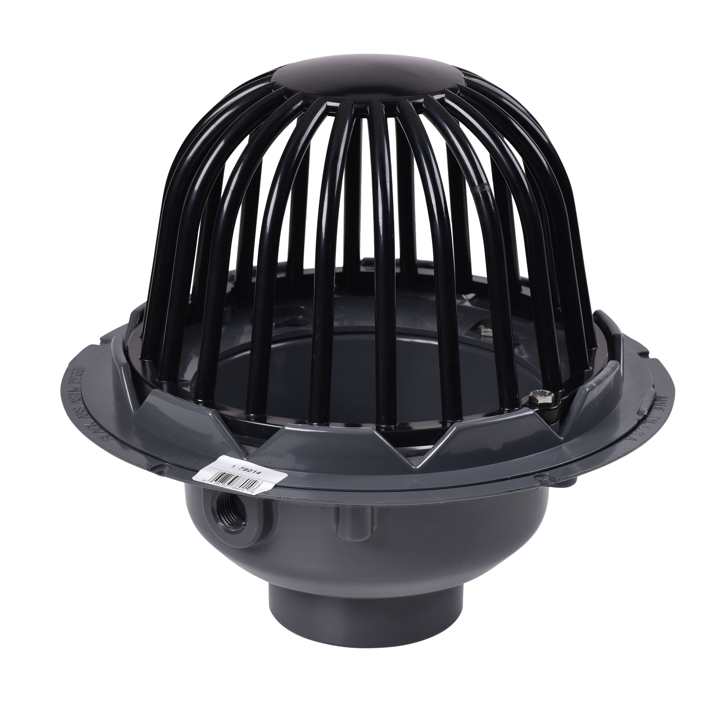 Buy Oatey 78014 PVC Roof Drain with Plastic Dome, 4Inch,Black/Grey