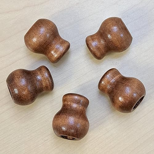 Miniatura 9 de Borla de madera (blanco, forma de jarrón)