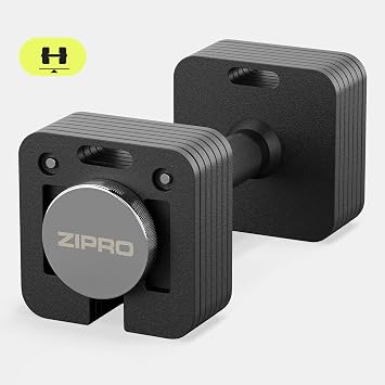 ZIPRO dumbbell Adjustable dumbbell Weight 16/24 kg Dumbbell dumbbell discs with 8x2 kg and 2x1 kg screw cap Women and men for home Home Gym Body training Muscle building – 1 x Square