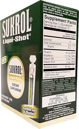 Miniatura 3 de Sukrol Liquid Shot Suplemento Dietético 10 Unidades - Suplemento Multivitamínico (Paquete de 1)