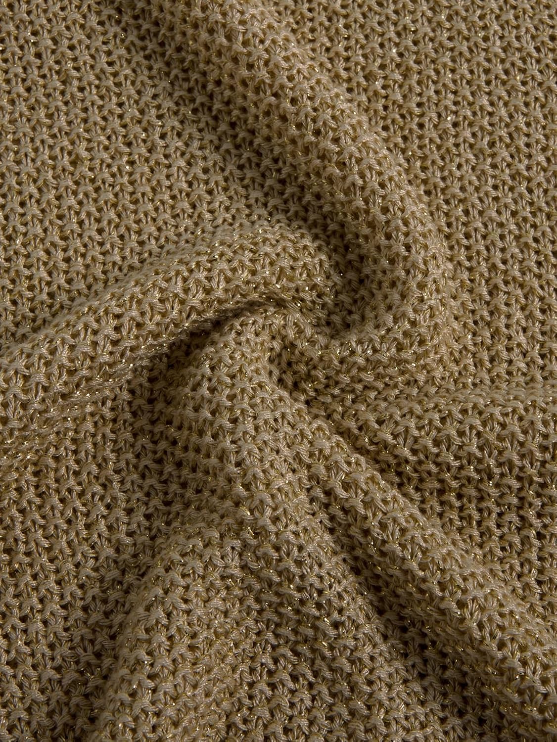 MakeMeChic Women's Crochet Sparkly Tops Summer Beach Vacation Tank Tops Sleeveless Sweater Vest - Image 4