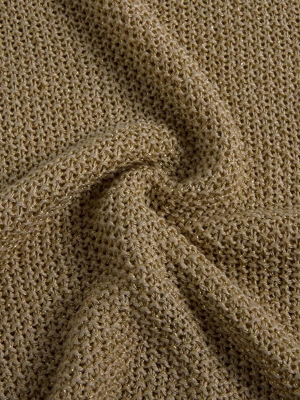 MakeMeChic Women's Sparkly Crochet Tops Summer Tank Tops Sweater Vest Gold by MakeMeChic - Used condition - Image 4