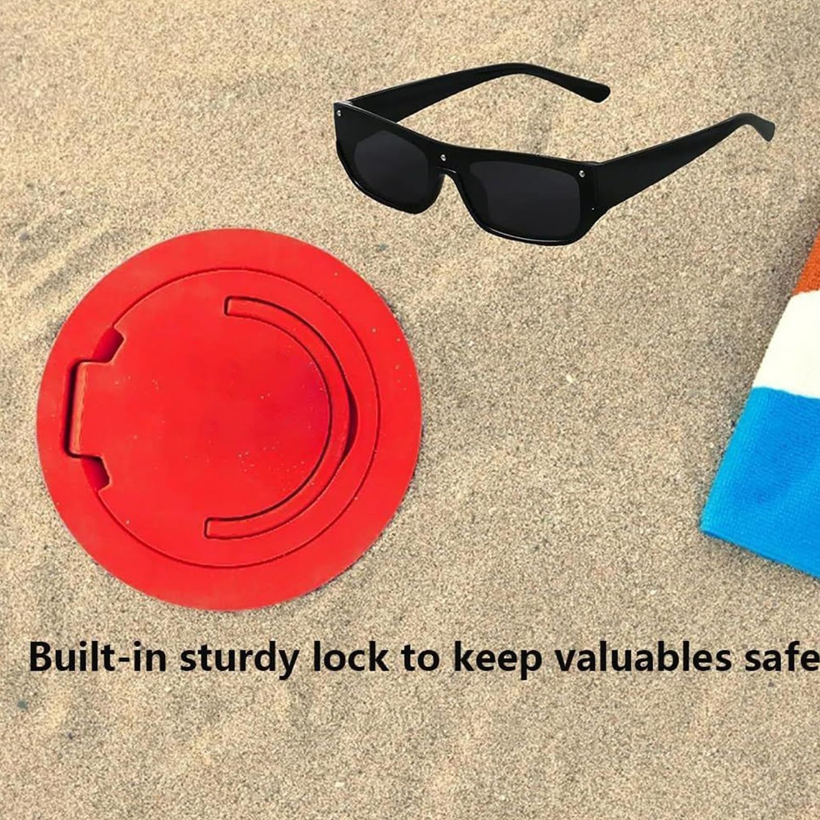 Caja fuerte portátil para la playa, con diseño en , recipiente a prueba de golpes para objetos de , contenedor de almacenamiento a prueba de para dinero, joyas, coche