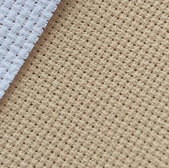 12" x 59" 18CT Counted Cotton Aida Cloth Cross Stitch Fabric Khaki