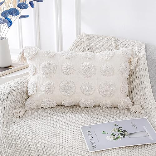 PANOD Super Soft Farmhouse Decorative Plush Throw Pillow Covers 12
