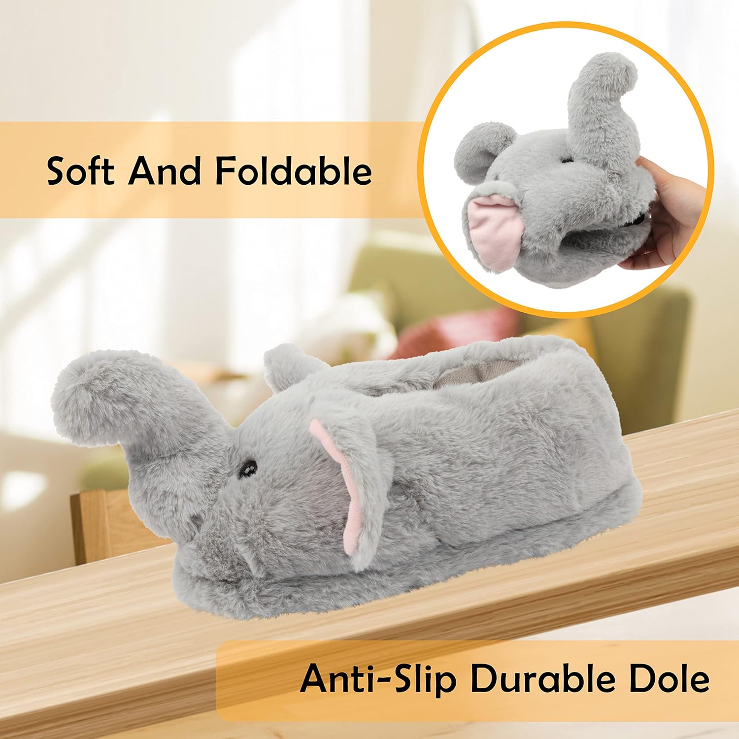 Cute Women Penguin Animal Slippers Fluffy Warm Plush House Shoes Novelty Soft Slippers Cartoon Gifts for Birthday Christmas - Image 4