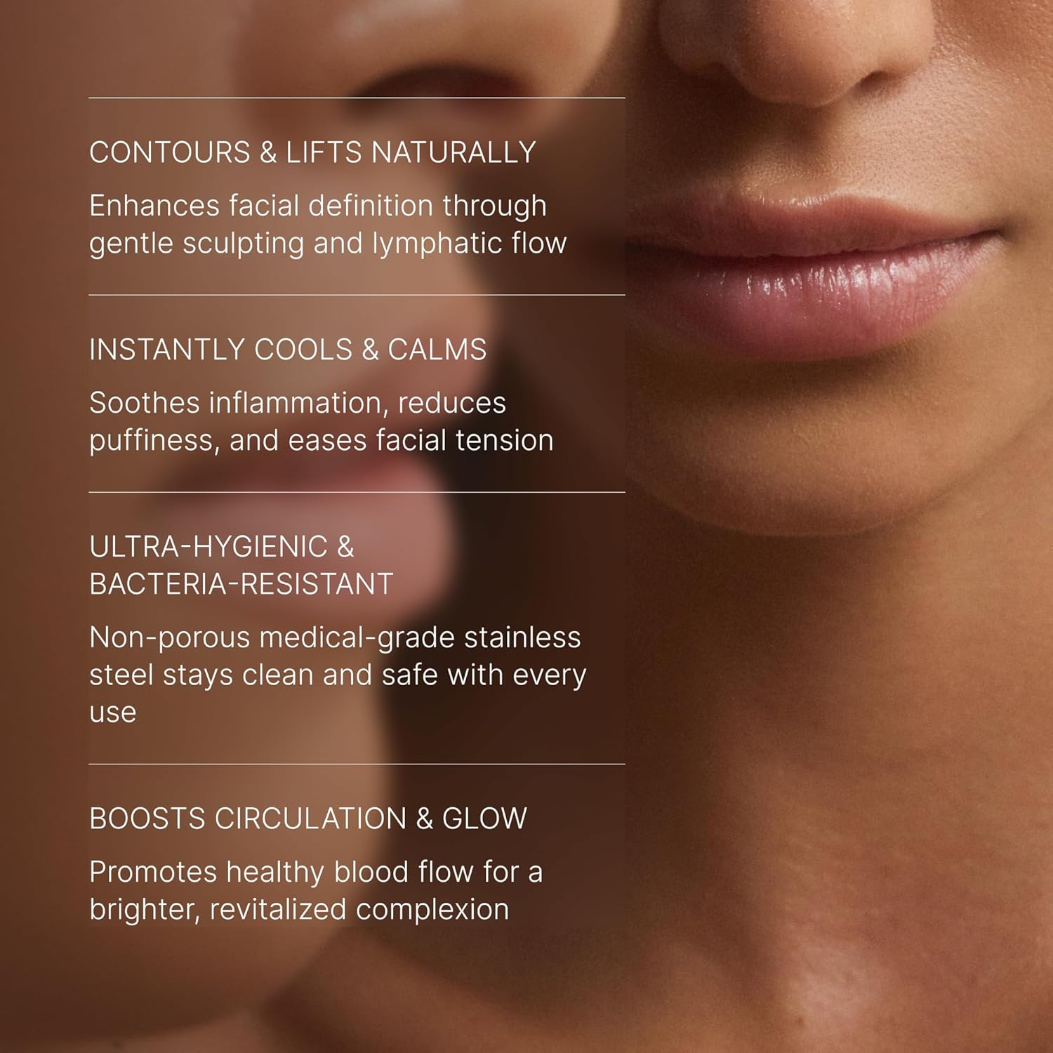 304-Grade Stainless Steel Gua Sha Facial Tool, Easing Facial Tension, Massage and Sculpting Tool for Face and Body, Encourage Lymphatic Drainage, Jawline Sculptor, Skin Care Gift - Image 2