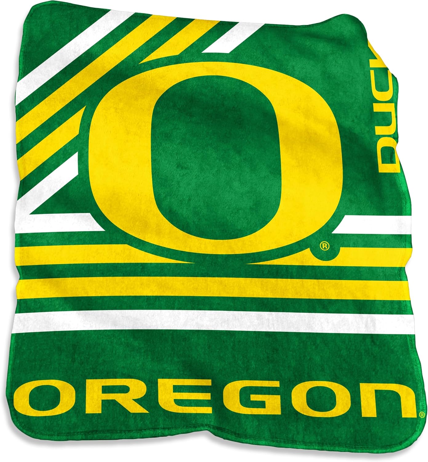 Logo Brands Oregon Duck Profile Raschel Throw