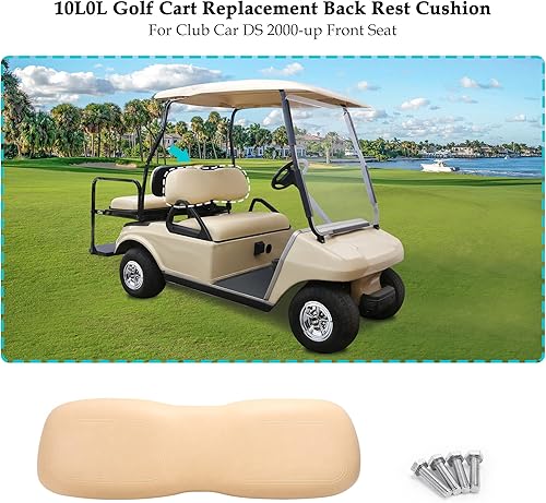 Miniatura 5 de 10L0L Asiento delantero inferior y respaldo para Club Car DS 2000.5-up carrito de golf, cojines de repuesto estilo fábrica Respaldo del asiento