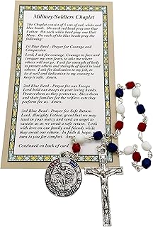 JWG Industries Military Soldiers St Michael Chaplet with Prayer Card