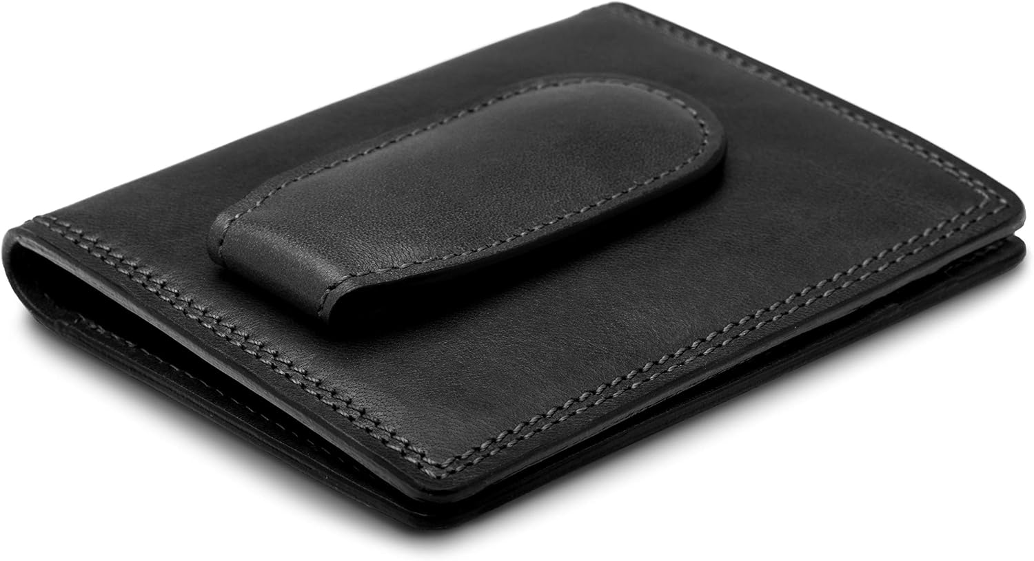 Bosca Men's Wallet, Dolce Leather Front Pocket Bifold Wallet with Magnetic Clip image 2