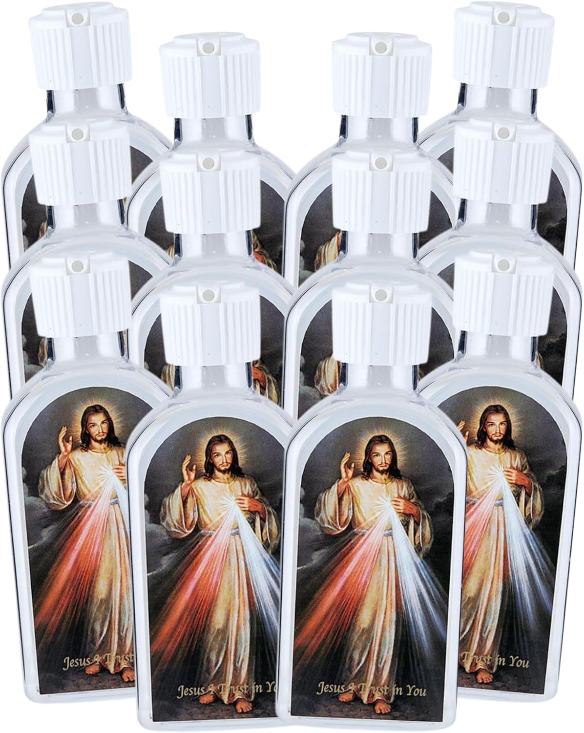Needzo Sacred Divine Mercy Holy Water Bottle, Catholic