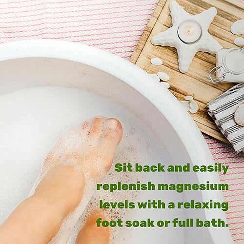 Miniatura 4 de Pure Magnesium Flakes Bath Soaks, 10lbs - Sustituto natural de la sal de Epsom  Copos de cloruro de magnesio de alta absorción  Hidrata la piel y