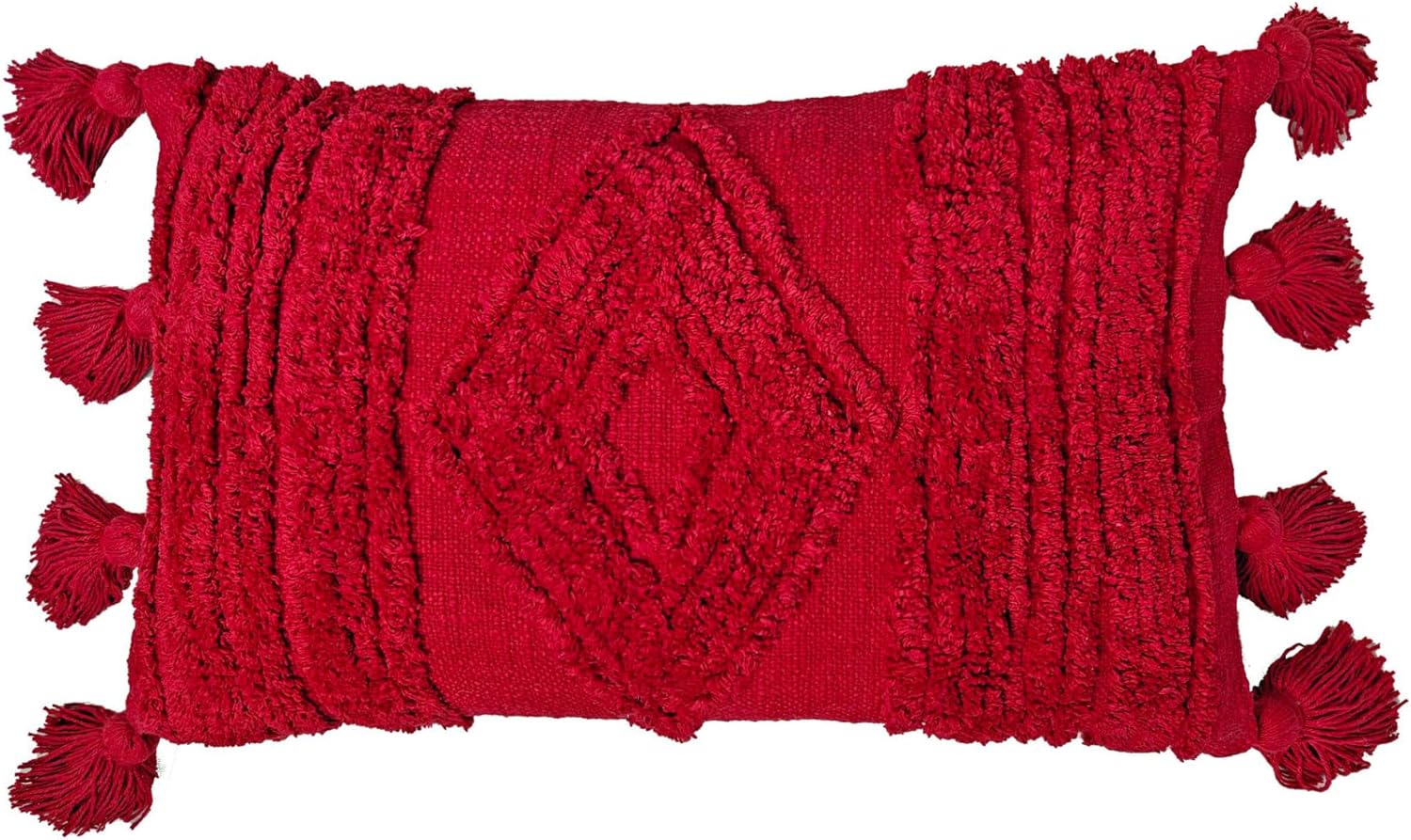 Boho Neutral Textured Throw Pillow Cover Tufted Decorative Pillowcase Nursery Cushion Cover cojin decorativo (Sanda Orange)