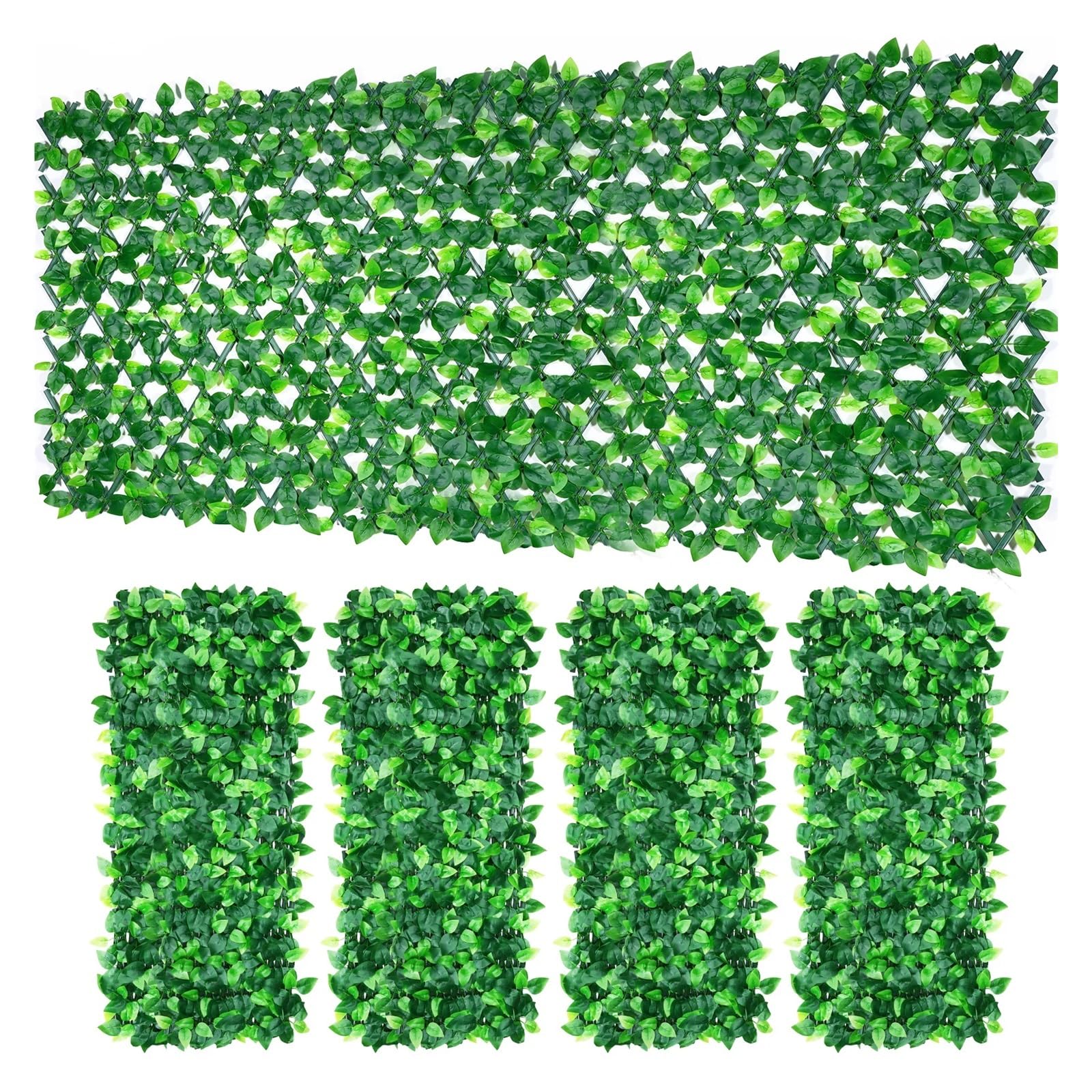 Luoaxinn One Color Expandable Trellis Artificial Hedge Ivy Leaf Fence