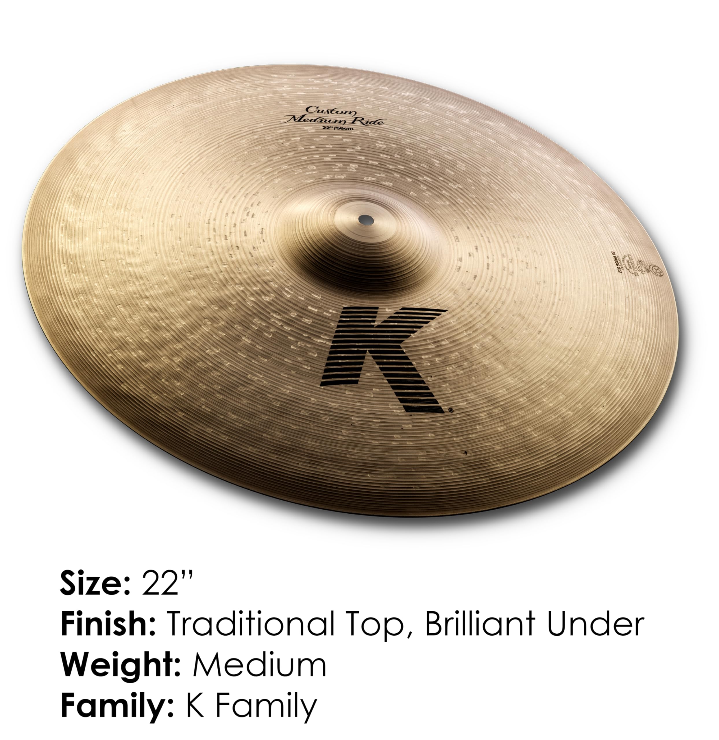 Zildjian K Custom Series - 22" Medium Ride Cymbal