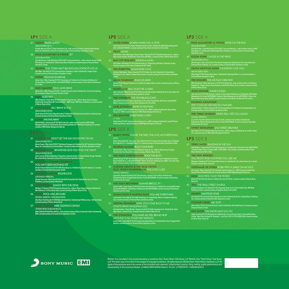 Amazon.com: Now Yearbook 1974 / Various - Green Colored