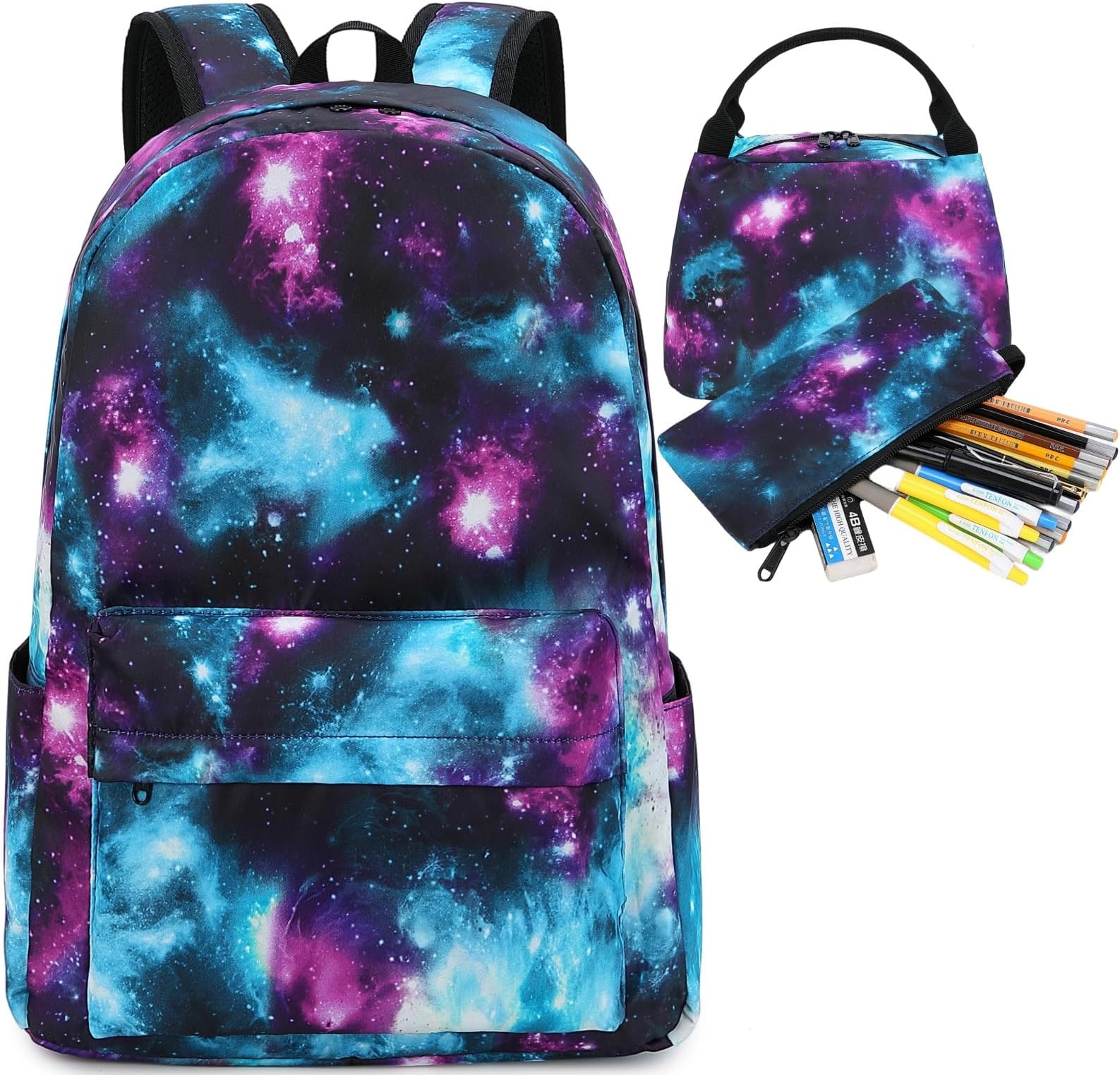 School Backpacks for Teen Girls Lightweight Canvas Backpack Bookbags Set
