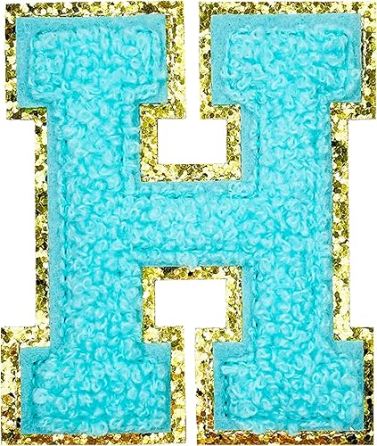 Miniatura 8 de Jongdari Letras termo-adhesivas de felpilla para ropa, parches de letras del alfabeto con brillantina para coser, con adhesivo planchado, 4